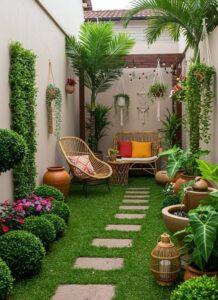 cỏ trang trí sân vườn nhà phố